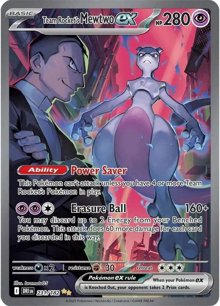Team Rocket's Mewtwo EX 231/182 - Destined Rivals - Special Illustration Rare