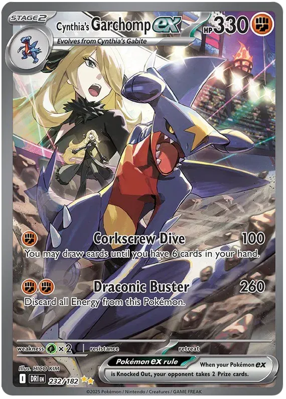 Cynthia's Garchomp ex 232/182 (Destined Rivals)
