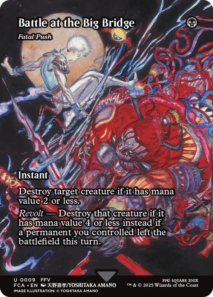 Battle at the Big Bridge - Fatal Push (Showcase) 9 · Foil (Universes Beyond: FINAL FANTASY: Through the Ages) — PSA 9