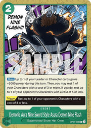 Demonic Aura Nine-Sword Style Asura Demon Nine Flash (Reprint) OP07-036 (Starter Deck 24: GREEN Jewelry Bonney)