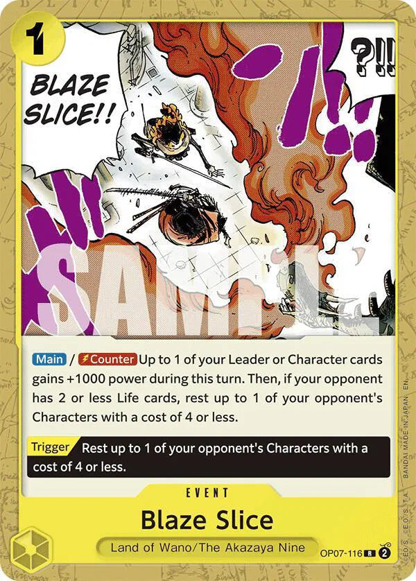 Blaze Slice (Reprint) OP07-116 (Starter Deck 28: GREEN/YELLOW Yamato)