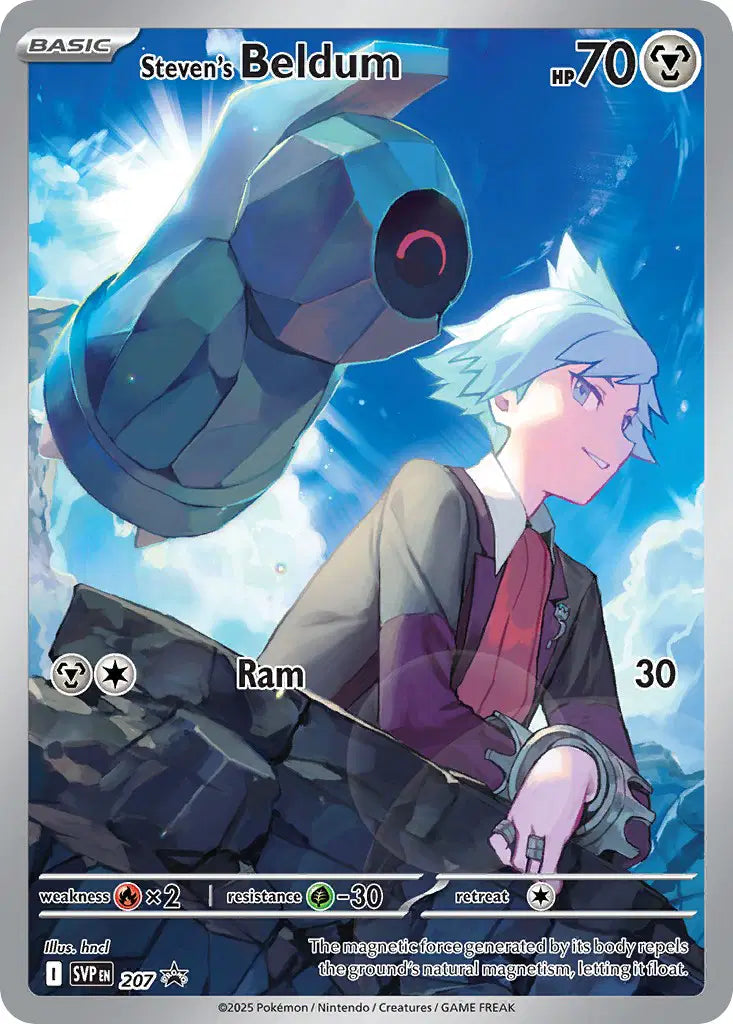 Pokémon Steven's Beldum IR SVP 207 Black Star Promo