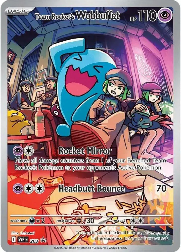 Team Rocket's Wobbuffet 203 · Holofoil (Scarlet & Violet Promo)