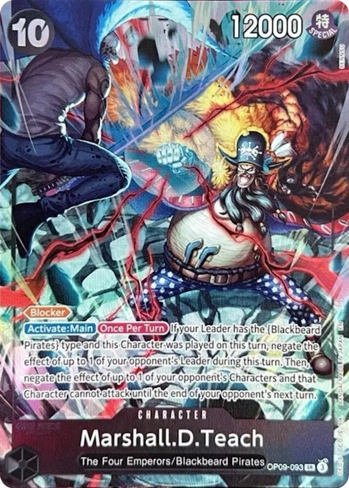 Marshall.D.Teach (093) (English Version 2nd Anniversary Set) OP09-093 (One Piece Promotion Cards) — PSA 10