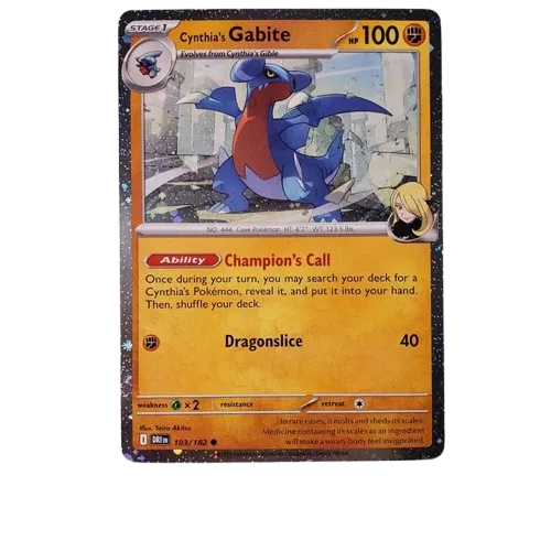 Cynthia's Gabite (Cosmos Holo) 103/182 (Miscellaneous Cards & Products)