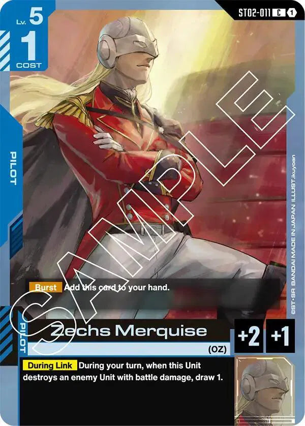 Zechs Merquise ST02-011 · Normal (Starter Deck 02: Wings of Advance)