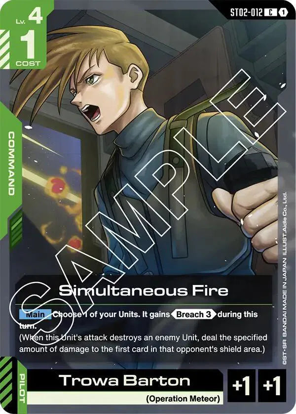 Simultaneous Fire ST02-012 · Normal (Starter Deck 02: Wings of Advance)