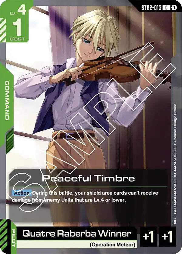 Peaceful Timbre ST02-013 · Normal (Starter Deck 02: Wings of Advance)