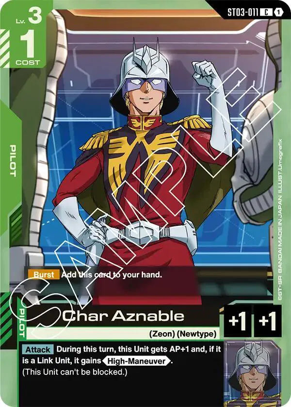 Char Aznable ST03-011 · Normal (Starter Deck 03: Zeon's Rush)