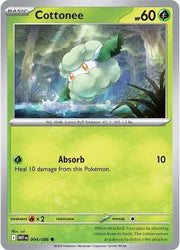 Cottonee 004/086 · Reverse Holofoil (White Flare)