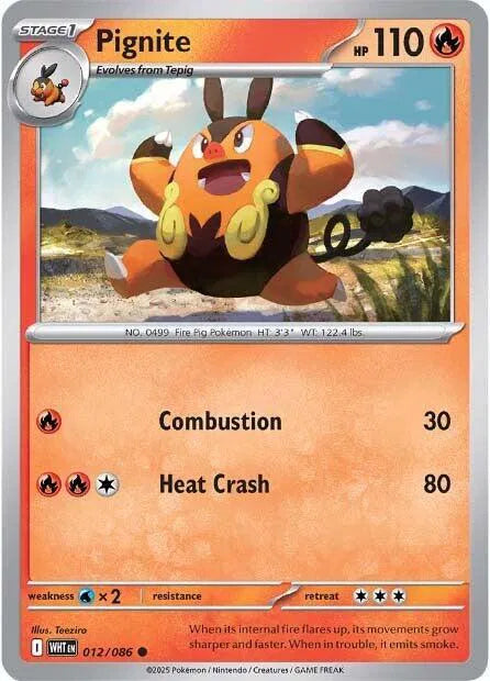 Pignite 012/086 · Reverse Holofoil (White Flare)