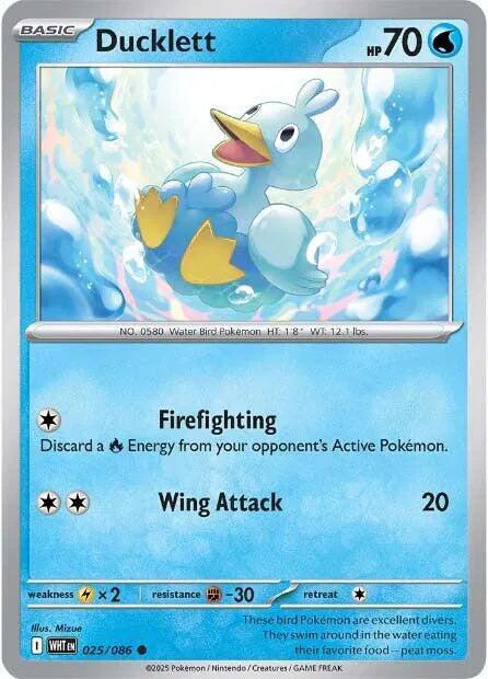 Ducklett 025/086 · Normal (White Flare)