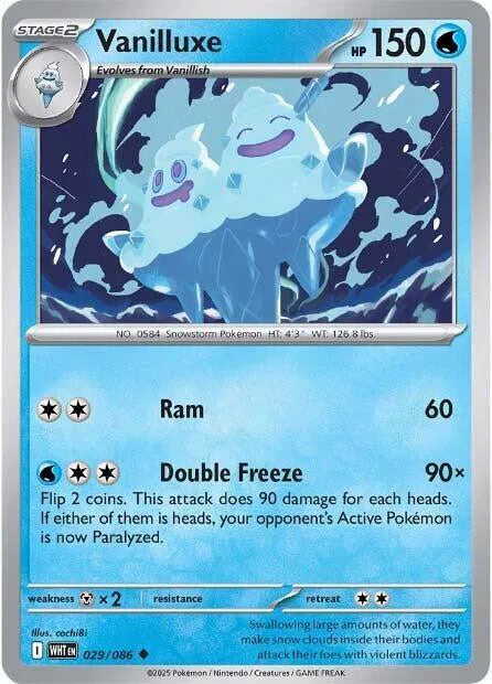 Vanilluxe 029/086 · Reverse Holofoil (White Flare)