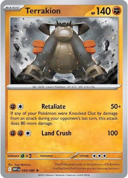Terrakion 054/086 · Holofoil (White Flare)