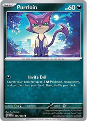 Purrloin 055/086 · Reverse Holofoil (White Flare)