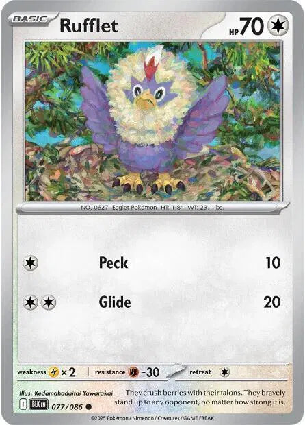 Rufflet 077/086 · Normal (Black Bolt)