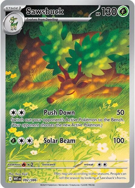 Sawsbuck 092/086 · Holofoil (White Flare)