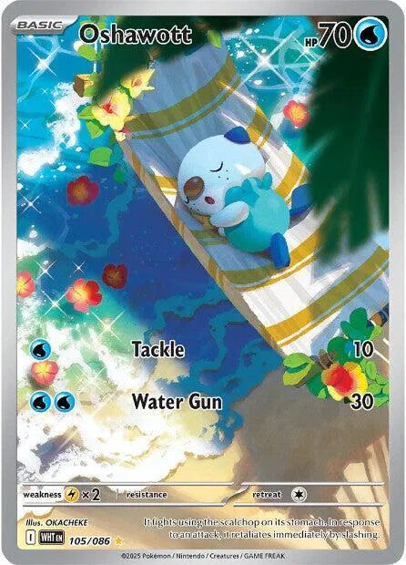 Oshawott 105/086 (White Flare) 002