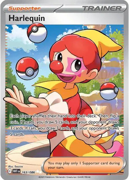 Harlequin 163/086 · Holofoil (White Flare)