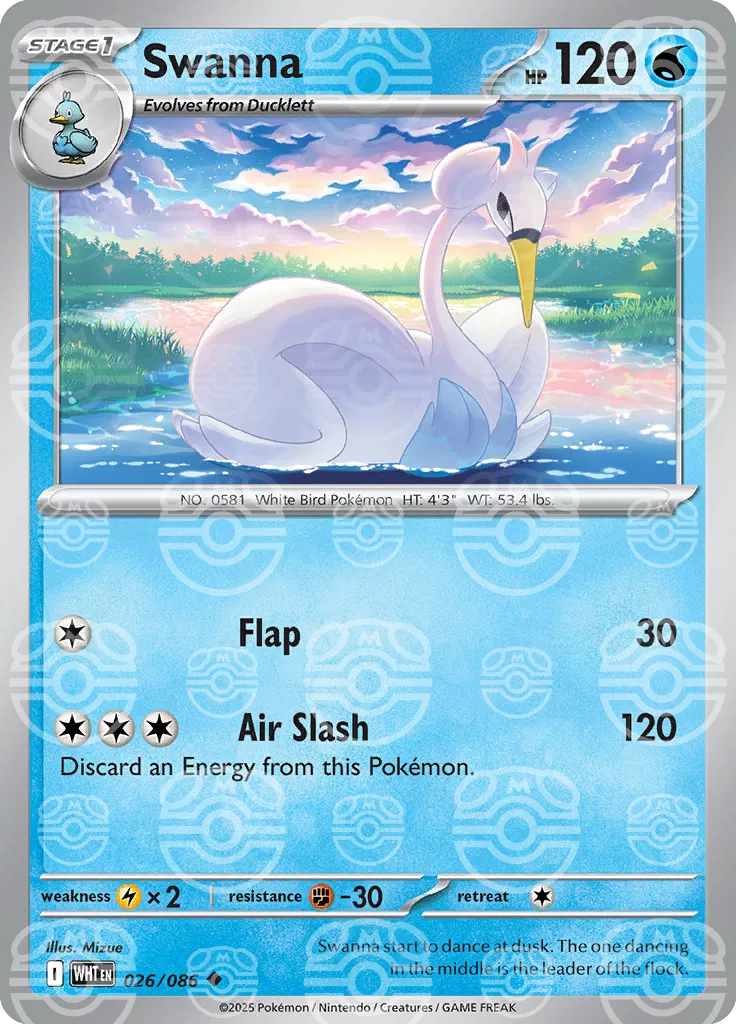 Swanna (Master Ball Pattern) 026/086 (White Flare)