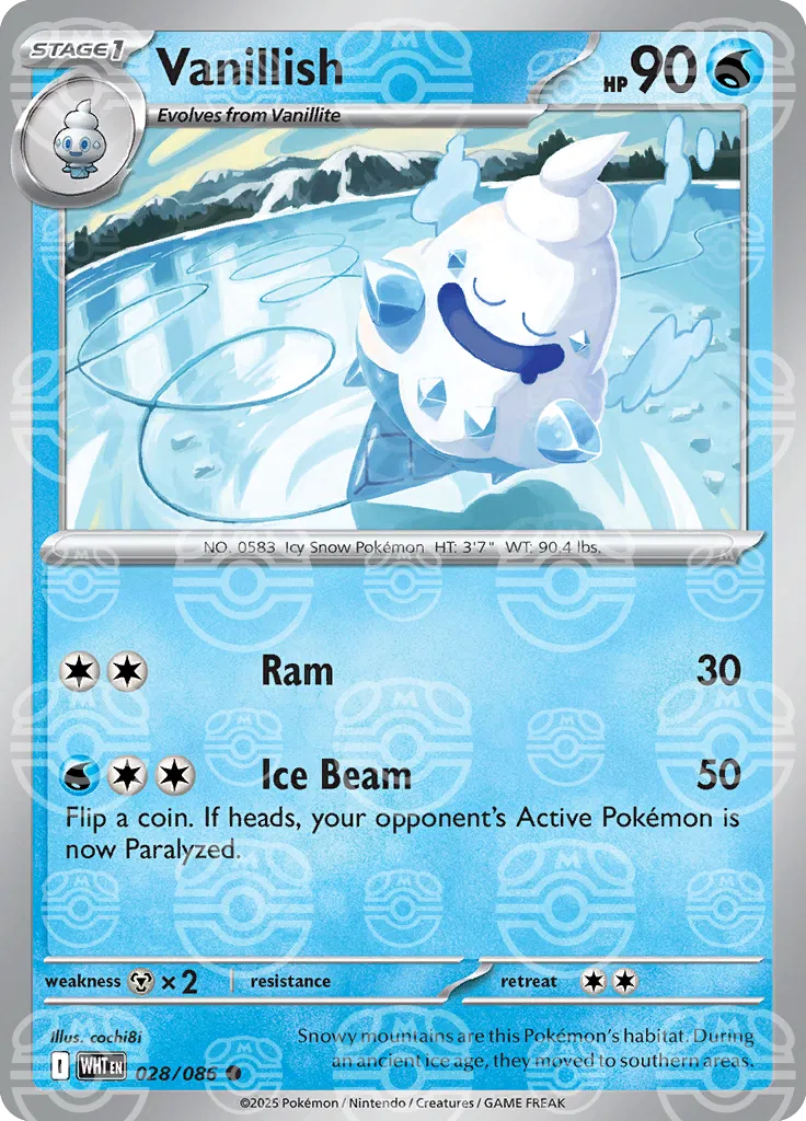 Vanillish (Master Ball Pattern) 028/086 (White Flare)