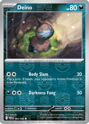 Deino (Master Ball Pattern) 065/086 (White Flare)