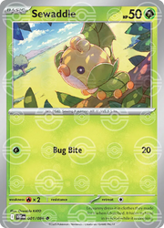 Sewaddle (Poke Ball Pattern) 001/086 · Holofoil (White Flare)