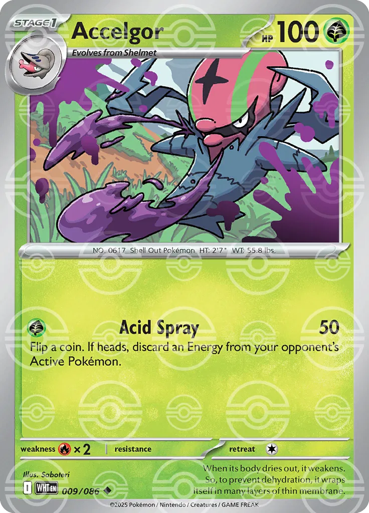 Accelgor - 009/086 (Poke Ball Pattern) - SV: White Flare (WHT)