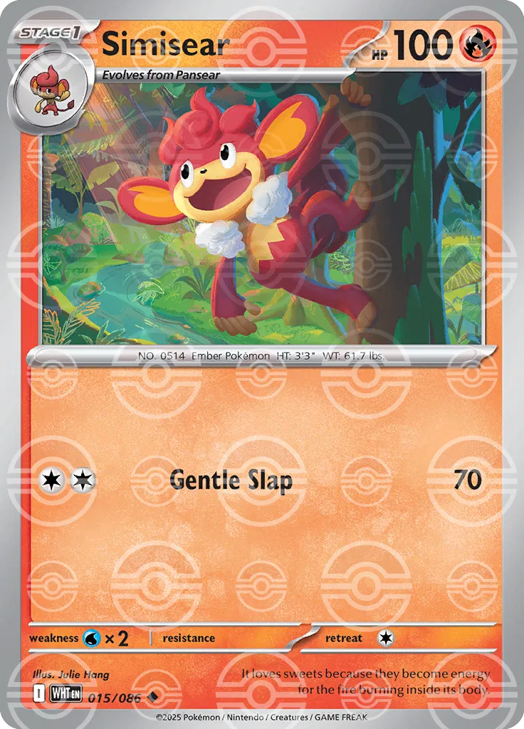Simisear (Poke Ball Pattern) 015/086 · Holofoil (White Flare)
