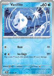 Vanillite (Poke Ball Pattern) 027/086 · Holofoil (White Flare)