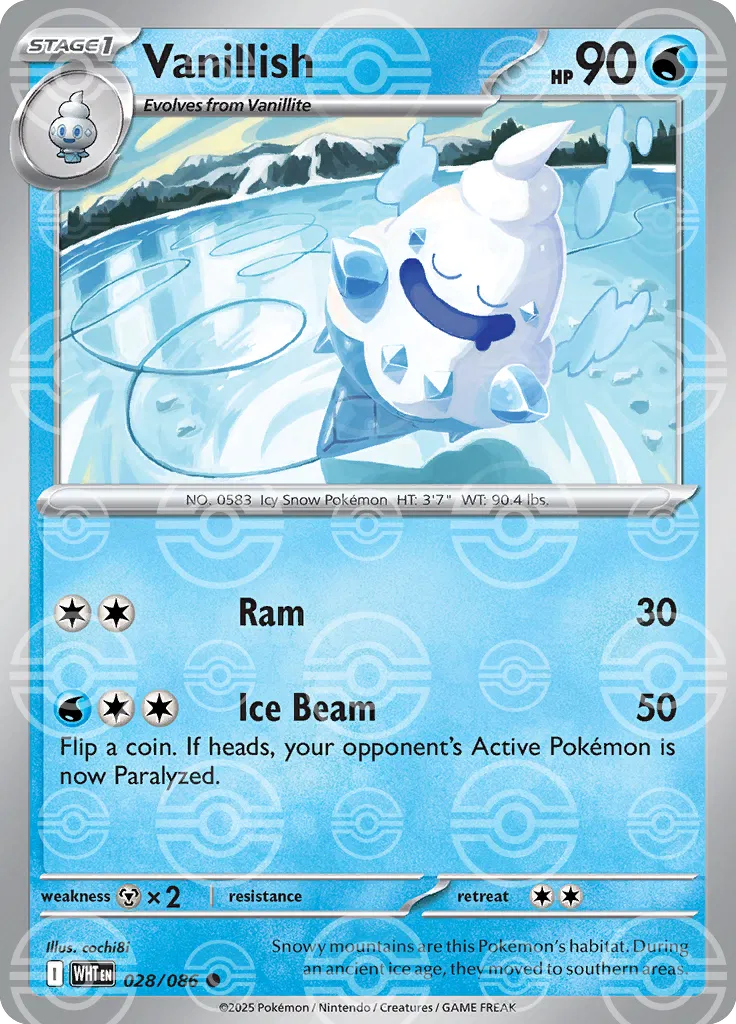 Vanillish (Poke Ball Pattern) 028/086 (White Flare)