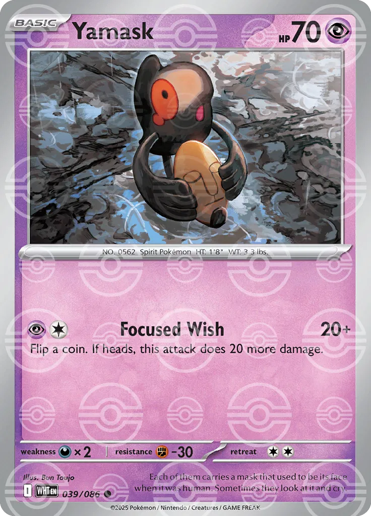 Yamask - 039/086 (Poke Ball Pattern) - SV: White Flare (WHT)