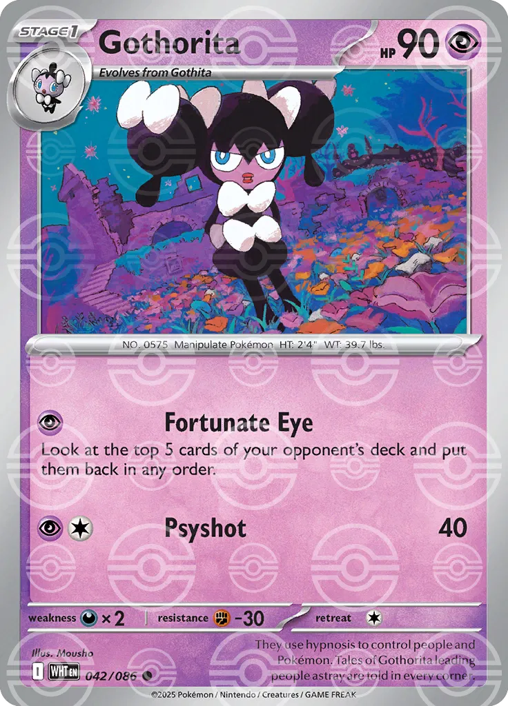 Gothorita (Poke Ball Pattern) 042/086 · Holofoil (White Flare)