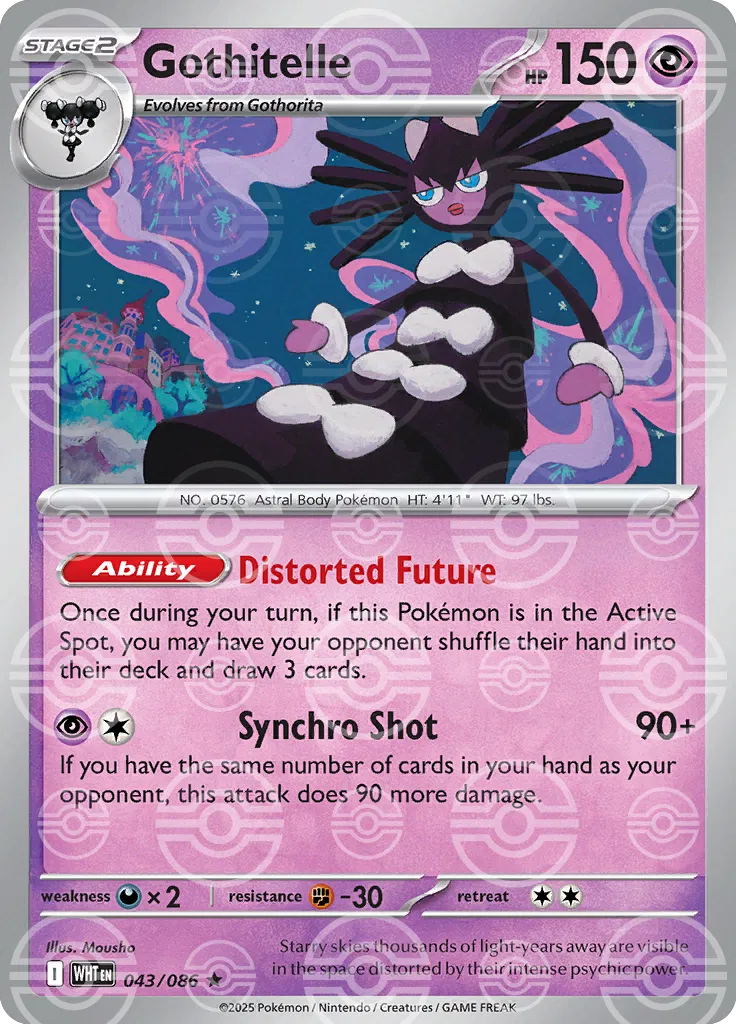 Gothitelle - 043/086 (Poke Ball Pattern) - SV: White Flare (WHT)