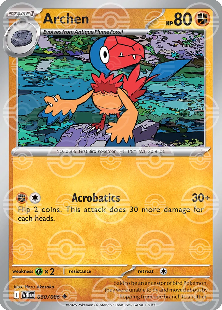 Archen - 050/086 (Poke Ball Pattern) - SV: White Flare (WHT)