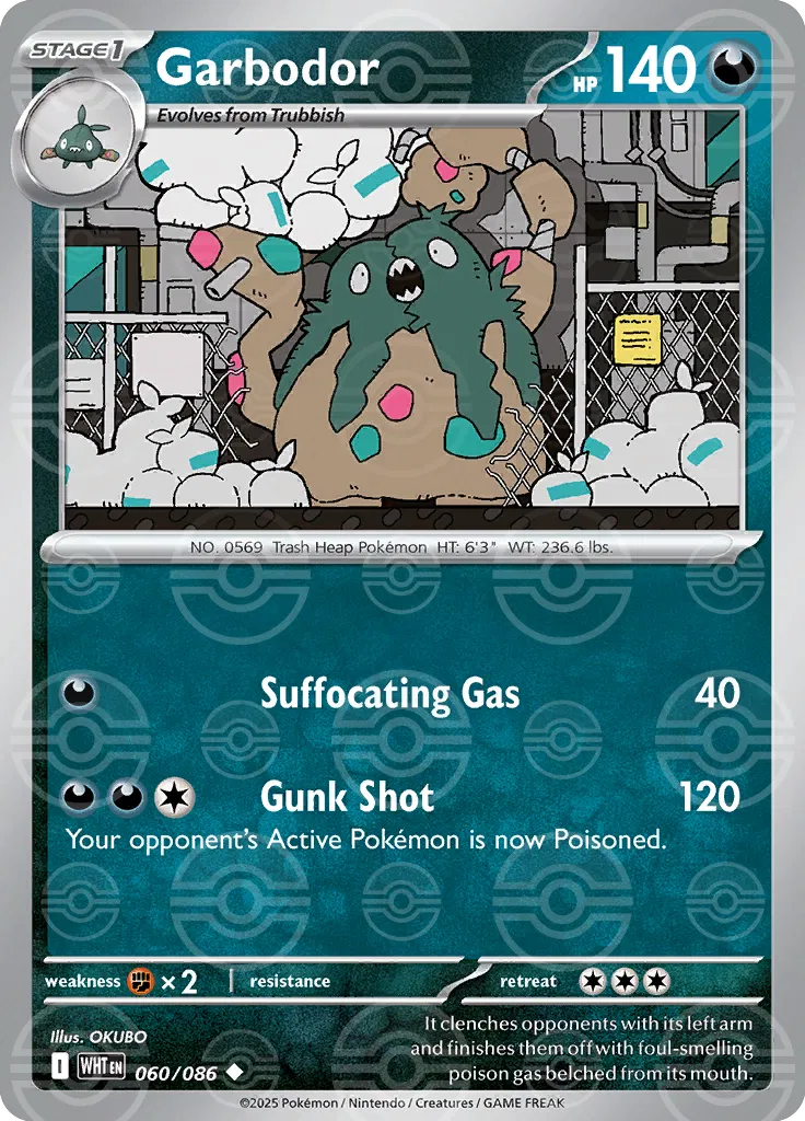 Garbodor - 060/086 (Poke Ball Pattern) - SV: White Flare (WHT)