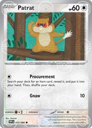 Patrat (Poke Ball Pattern) 072/086 (White Flare)