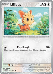 Lillipup (Poke Ball Pattern) 074/086 · Holofoil (White Flare)