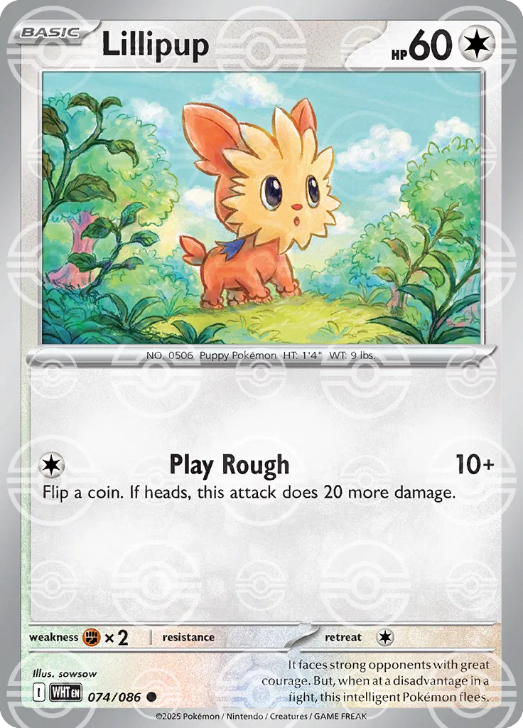 Lillipup - 074/086 (Poke Ball Pattern) - SV: White Flare (WHT)
