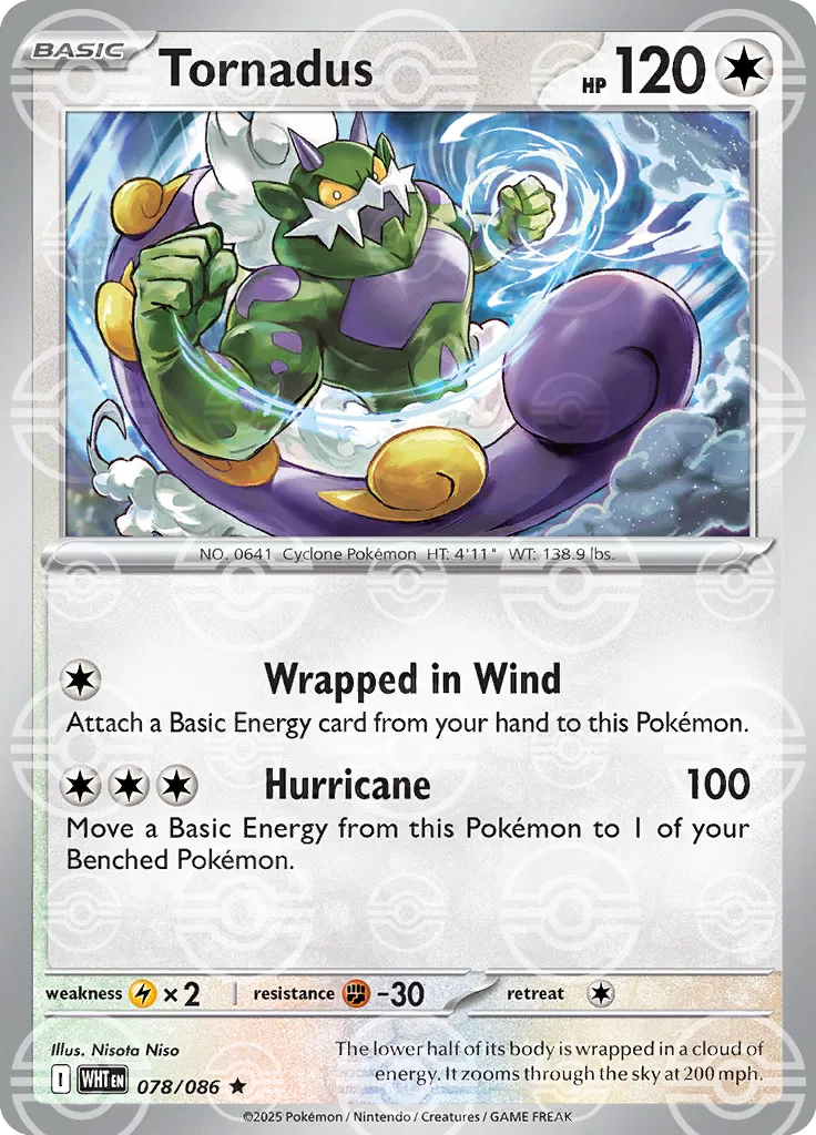 Tornadus - 078/086 (Poke Ball Pattern) - SV: White Flare (WHT)