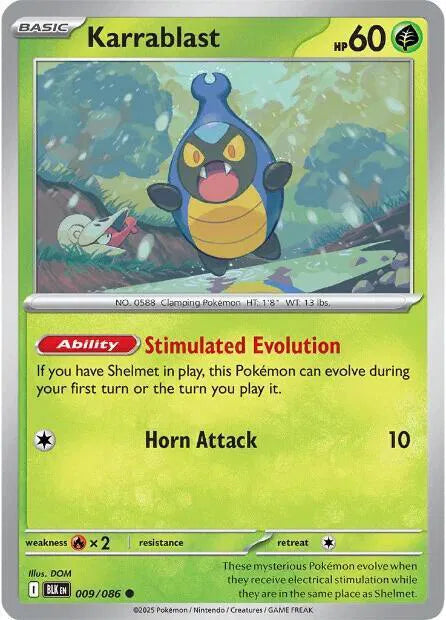 Karrablast 009/086 · Reverse Holo (Black Bolt)