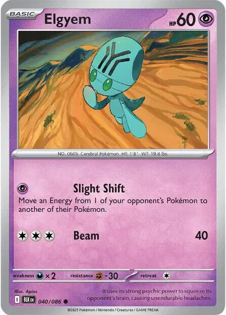 Elgyem 040/086 · Reverse Holofoil (Black Bolt)