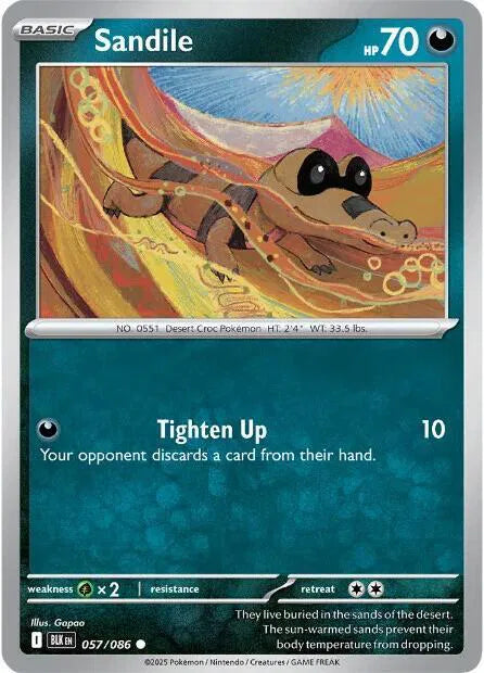 Sandile 057/086 · Reverse Holofoil (Black Bolt)