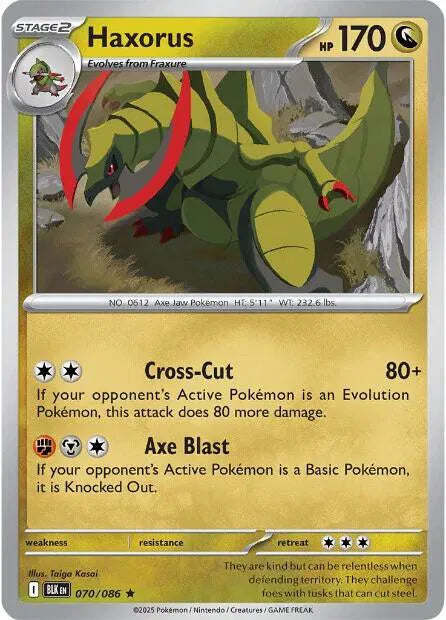 Haxorus 070/086 · Holofoil (Black Bolt)