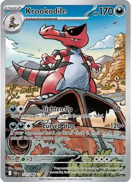 Krookodile Black Bolt Illustration Rare 137/086
