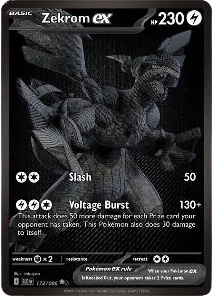 Zekrom ex 172/086 (Black Bolt) — PSA 10