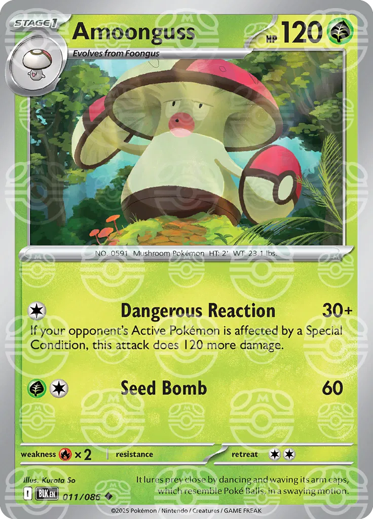 Amoonguss (Master Ball Pattern) 011/086 · Holofoil (Black Bolt)