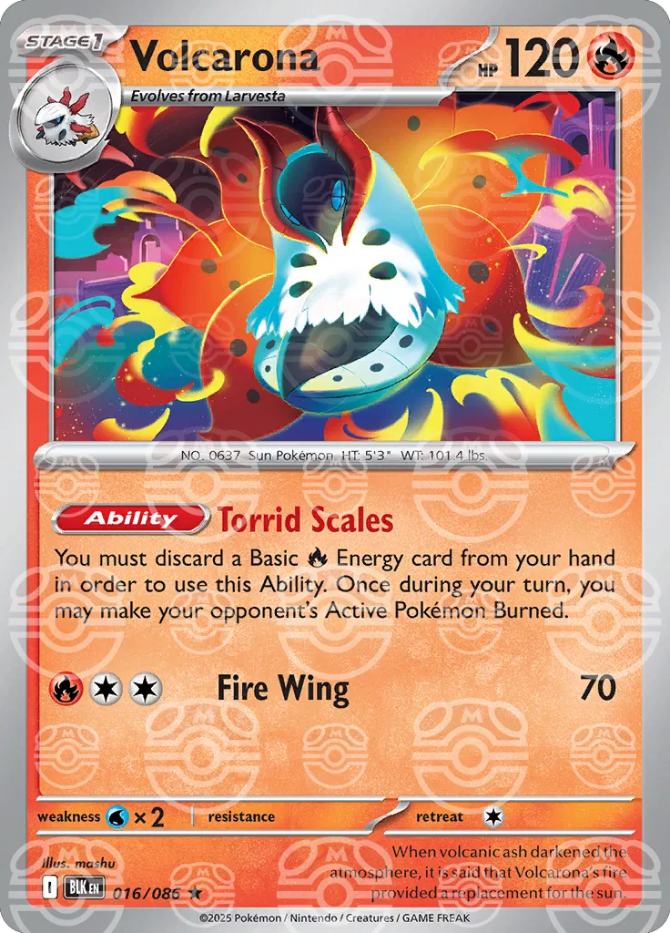 Volcarona (Master Ball Pattern) 016/086 (Black Bolt)