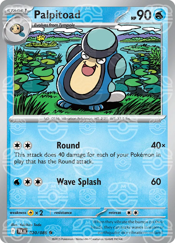 Palpitoad (Master Ball Pattern) 020/085 - Black Bolt