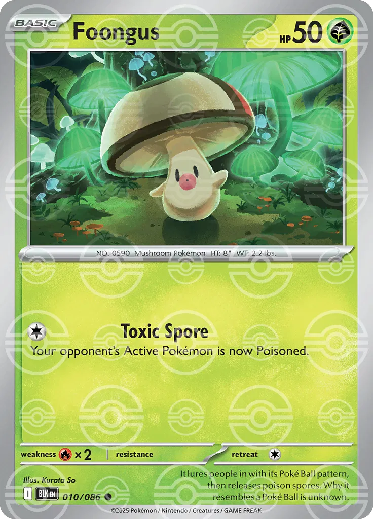 Foongus - 010/086 (Poke Ball Pattern) - SV: Black Bolt (BLK)